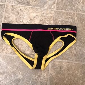 Sm jock Brief huge pouch and built in ring support